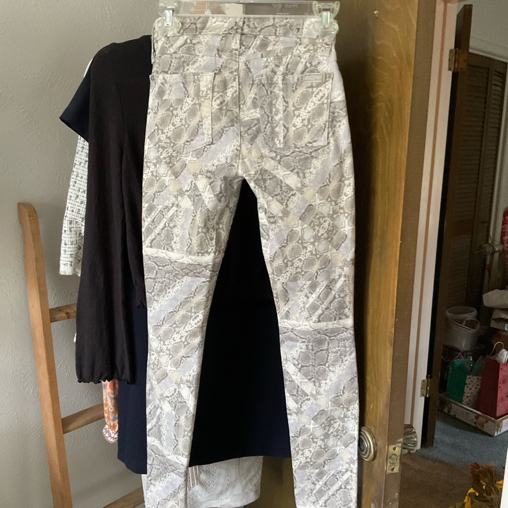 7 For All Mankind Snake/Python Print Jeans - image 6